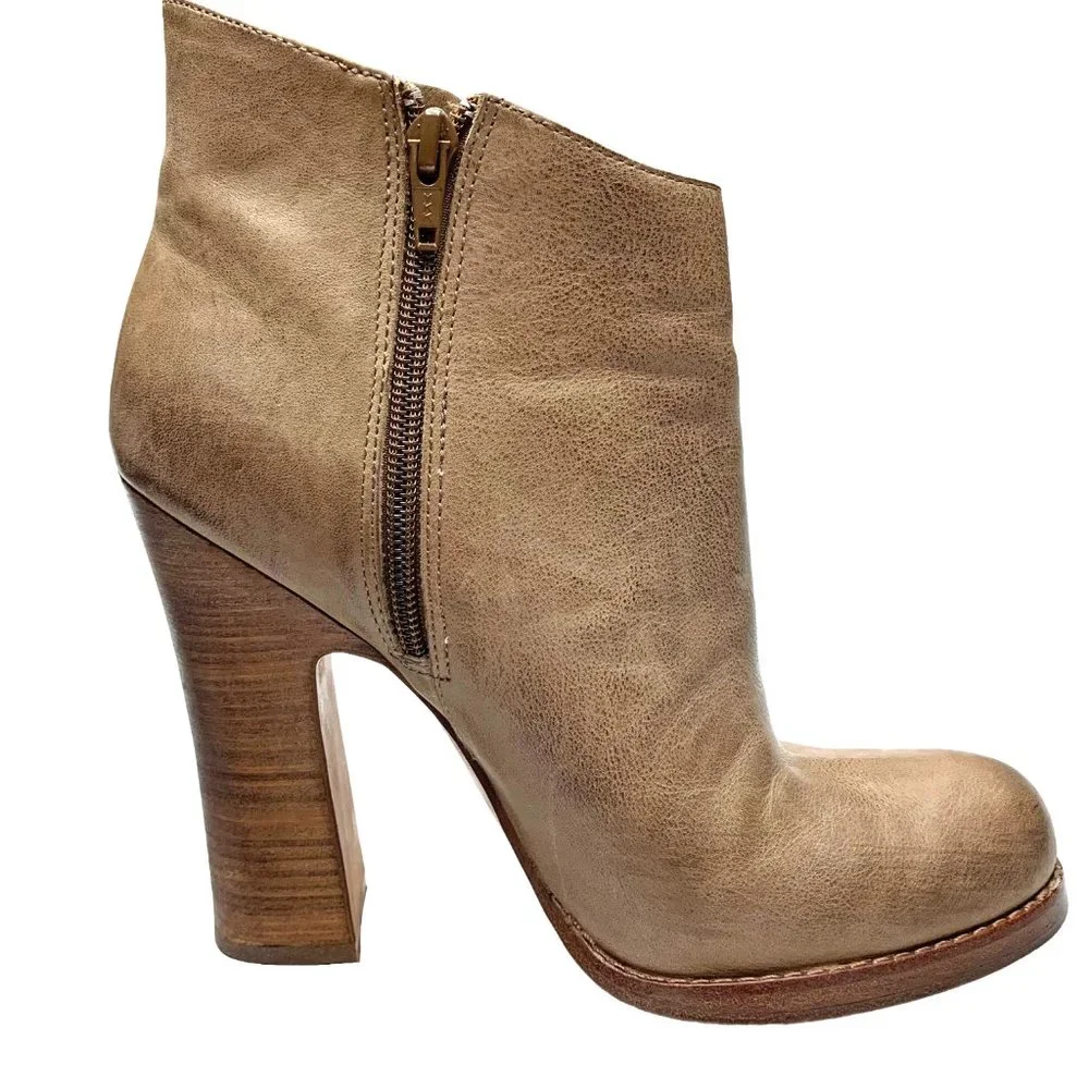 JEAN MICHEL CAZABAT Lois‎ Distressed Leather Chunky Booties
